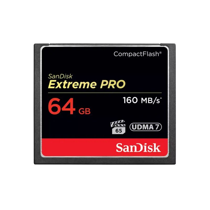 Карта памяти SanDisk Extreme PRO CompactFlash 64 Гб UDMA 7 до 160 МБ/с SDCFXPS-064G-X46