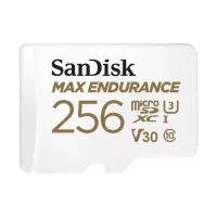 Карта памяти SanDisk Max Endurance microSDXC UHS-I 256 Гб + адаптер SD R/W 100/40 МБ/с SDSQQVR-256G-GN6IA
