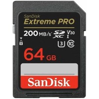 Карта памяти SanDisk Extreme Pro SDXC UHS-I V30 64 Гб R/W 200/90 МБ/с SDSDXXU-064G-GN4IN