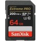 Карта памяти SanDisk Extreme Pro SDXC UHS-I V30 64 Гб R/W 200/90 МБ/с SDSDXXU-064G-GN4IN