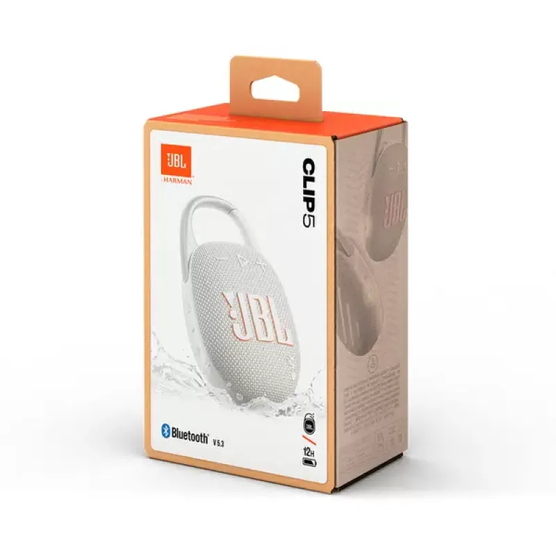 Портативная акустика JBL Clip 5, White, белый