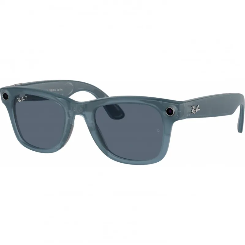 Умные очки Ray-Ban Wayfarer (150-50), Matte Jeans/Polar Dusty Blue, матовый джинсовый/пыльно-голубые поляризованные