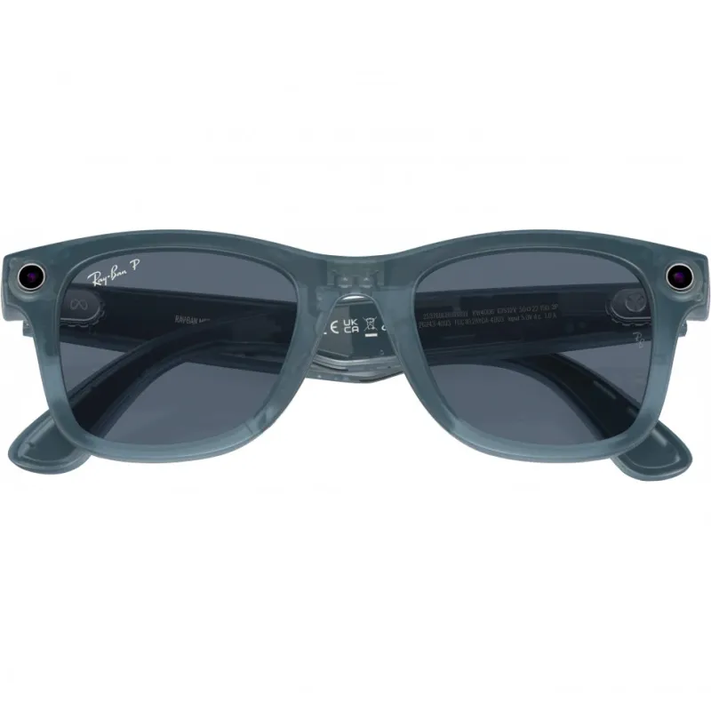 Умные очки Ray-Ban Wayfarer (150-50), Matte Jeans/Polar Dusty Blue, матовый джинсовый/пыльно-голубые поляризованные
