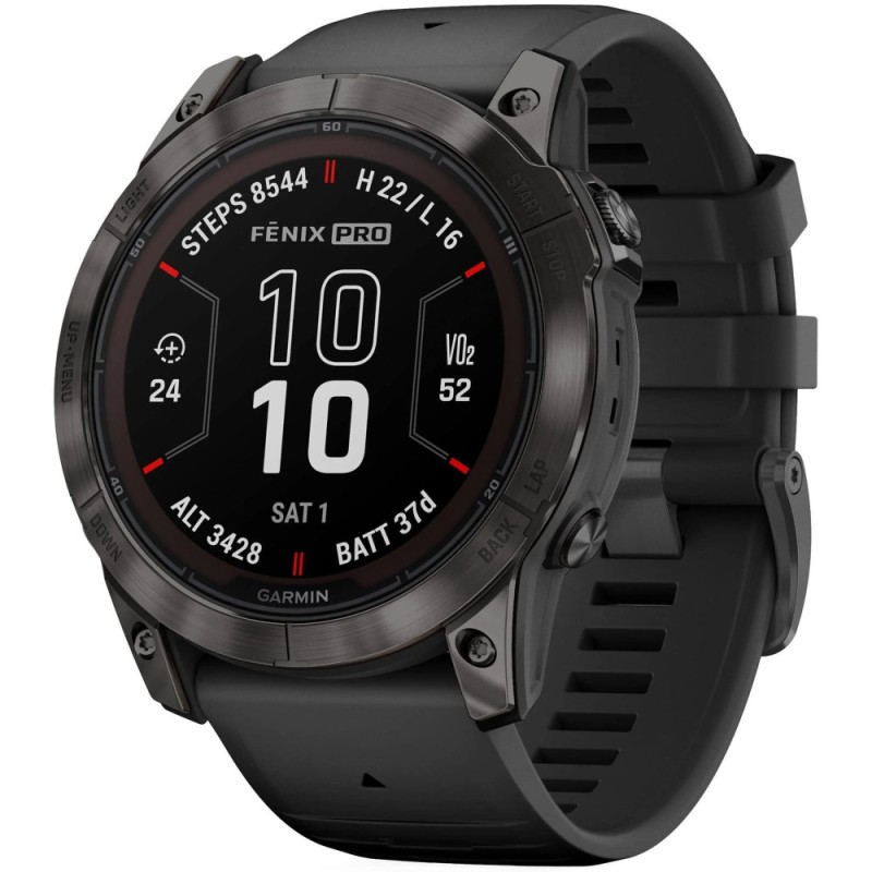 Смарт-часы Garmin Fenix 7X Pro Sapphire Solar, 51 мм, Bluetooth, Gray, Серый силикон