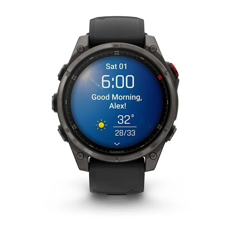 Смарт-часы Garmin Fenix 8 Pro, 47 мм, LTE, Carbon Gray, Темно-серый титан