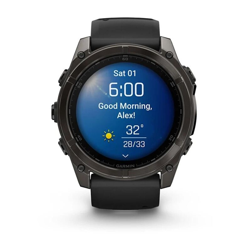 Смарт-часы Garmin Fenix 8, 51 мм, Bluetooth, Amoled Sapphire Titanium Carbon Gray, титановый угольно-серый