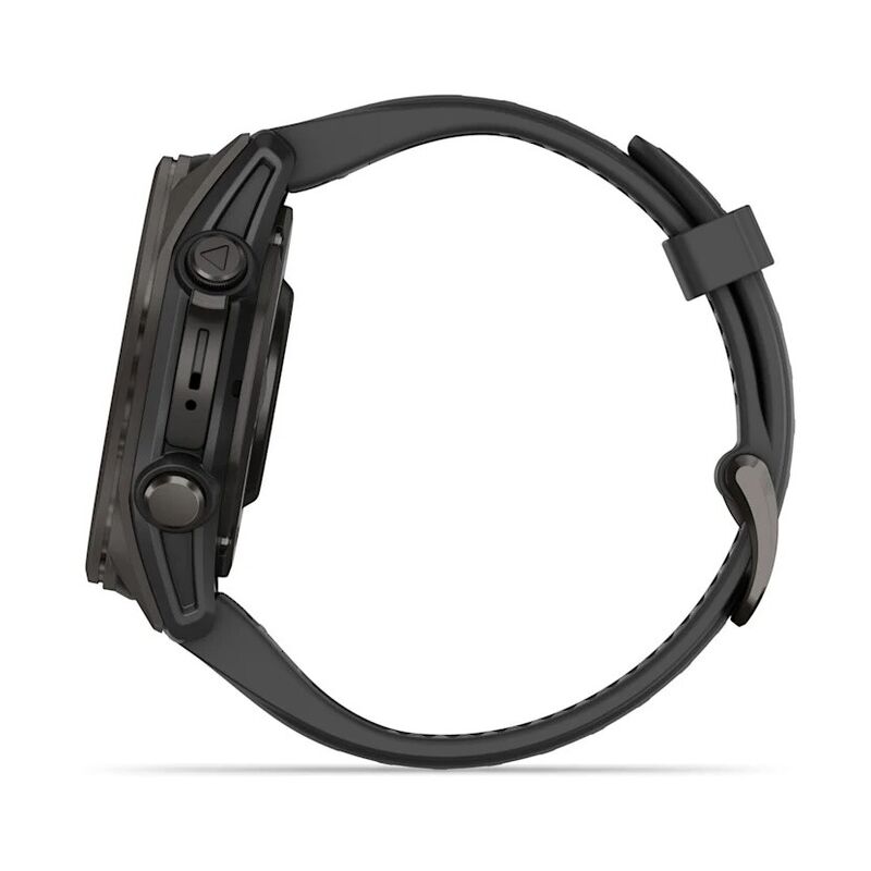 Смарт-часы Garmin Fenix 8, 47 мм, Bluetooth, AMOLED Slate Gray Black Silicone Band, графитово-серый с черным силиконом