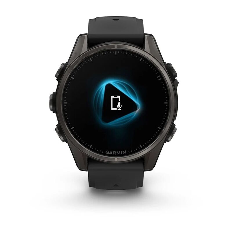 Смарт-часы Garmin Fenix 8, 47 мм, Bluetooth, AMOLED Slate Gray Black Silicone Band, графитово-серый с черным силиконом