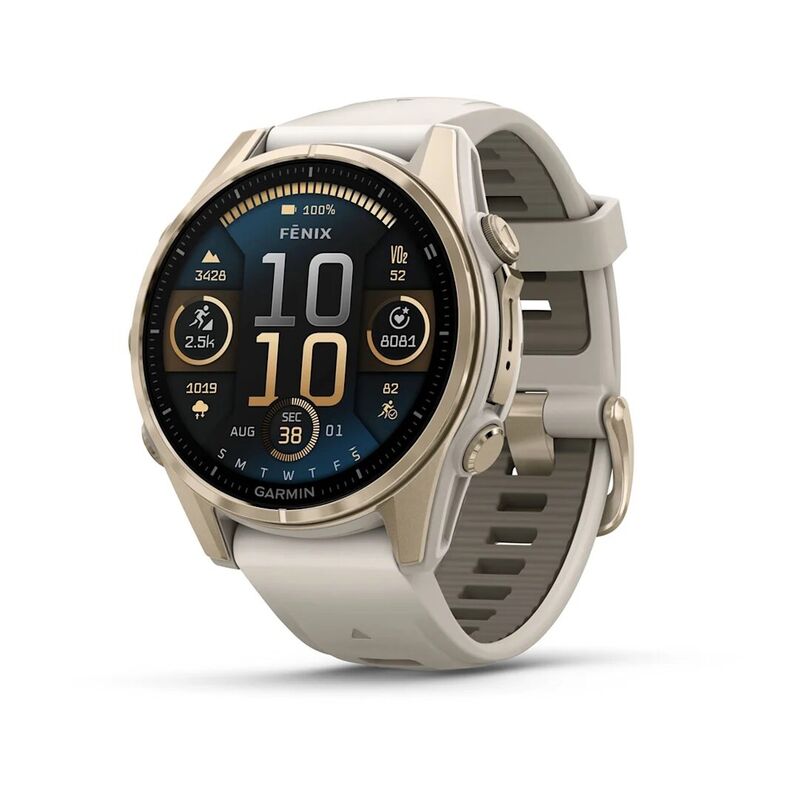 Смарт-часы Garmin Fenix 8, 43 мм, Bluetooth, Amoled Sapphire Soft Gold, золотистый
