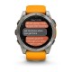 Смарт-часы Garmin Fenix 8, 51 мм, Bluetooth, Amoled Sapphire Titanium Spark Orange, титановый серый с оранжевым