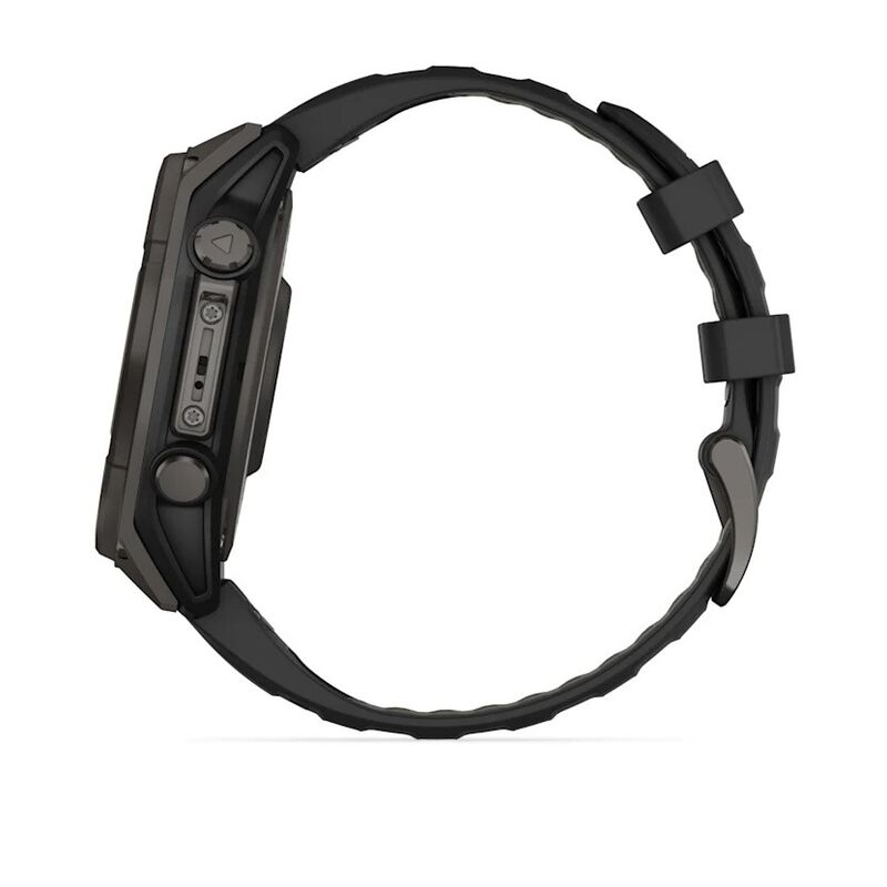 Смарт-часы Garmin Fenix 8, 47 мм, Bluetooth, Solar Sapphire Titanium Carbon Gray, титановый угольно-серый с солнечной зарядкой