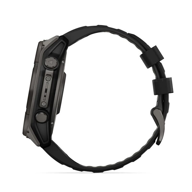 Смарт-часы Garmin Fenix 8, 51 мм, Bluetooth, Solar Sapphire Titanium Carbon Gray, титановый угольно-серый с солнечной зарядкой