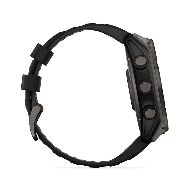 Смарт-часы Garmin Fenix 8, 51 мм, Bluetooth, Solar Sapphire Titanium Carbon Gray, титановый угольно-серый с солнечной зарядкой