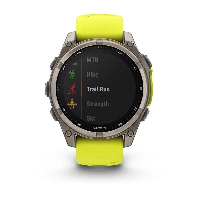 Смарт-часы Garmin Fenix 8, 47 мм, Bluetooth, Solar Sapphire Titanium Yellow, титановый серый с желтым