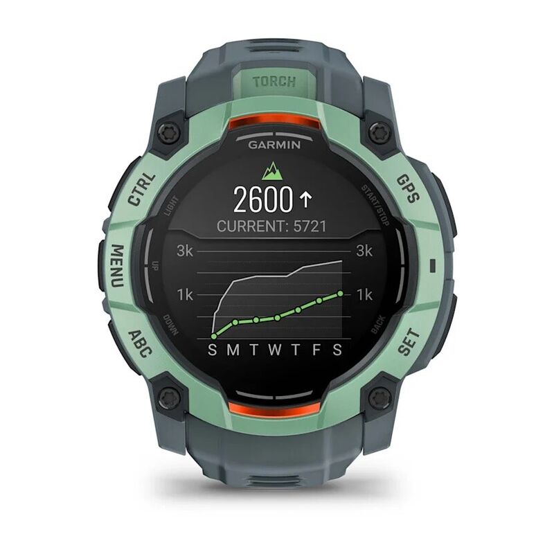 Смарт-часы Garmin Instinct 3, 50 мм, Bluetooth, Neotropic with Twilight Band, Бирюзовый с серым ремешком