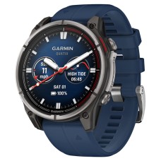 Смарт-часы Garmin QUATIX 8, 47 мм, Bluetooth, Titanium/Blue, Титан/синий