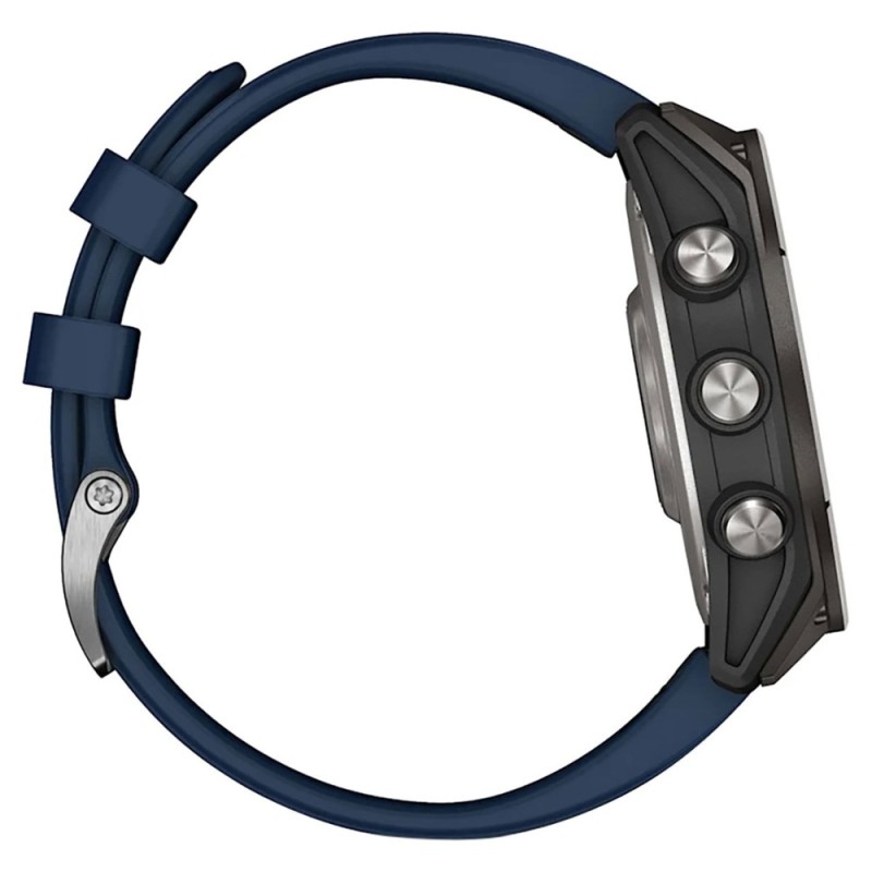 Смарт-часы Garmin QUATIX 8, 47 мм, Bluetooth, Titanium/Blue, Титан/синий