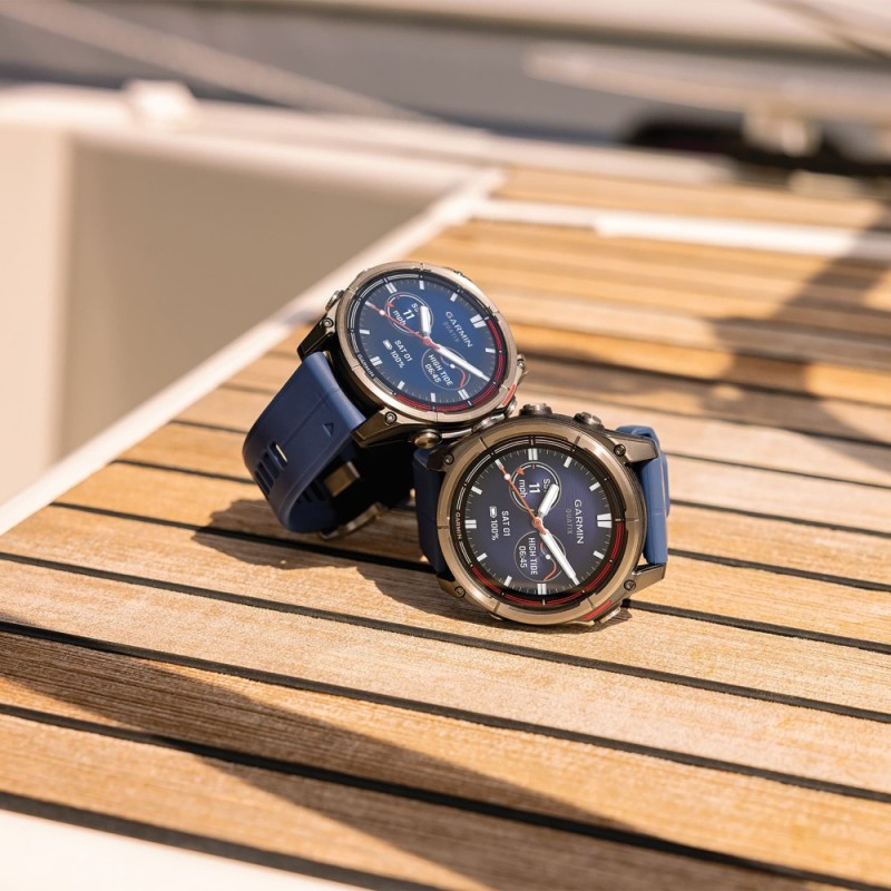 Смарт-часы Garmin QUATIX 8, 47 мм, Bluetooth, Titanium/Blue, Титан/синий