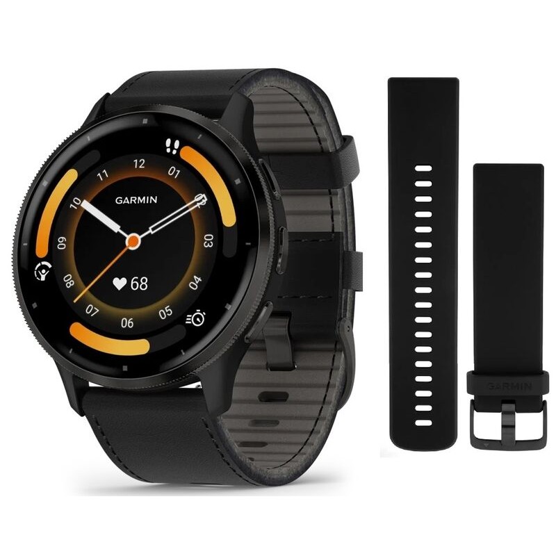 Смарт-часы Garmin Venu 3, 45 мм, Bluetooth, Slate Black, черный