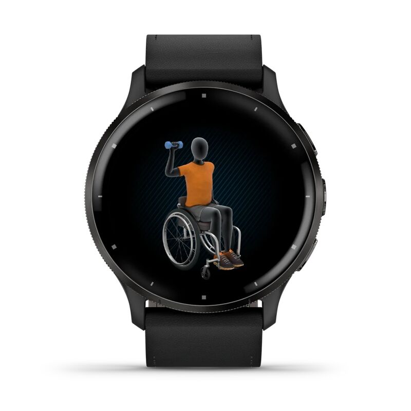 Смарт-часы Garmin Venu 3, 45 мм, Bluetooth, Slate Black, черный