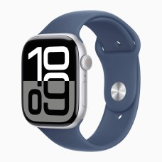 Умные часы Apple Watch Series 10 46mm Silver Aluminum Case with Denim Sport Band (M/L)