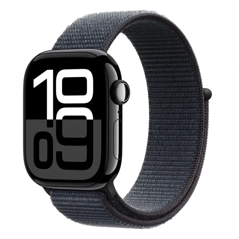 Смарт-часы Apple Watch Series 10 Sport Loop, 46 мм, Bluetooth, Jet Black, черный