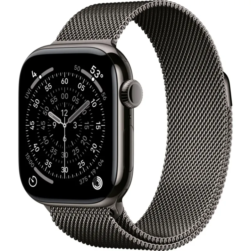 Смарт-часы Apple Watch Series 11 (M/L), 42 мм, LTE, Slate Titanium, графитовый титан