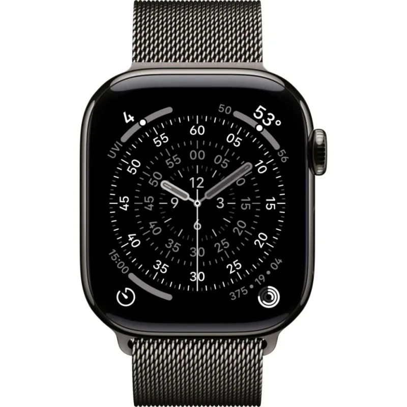 Смарт-часы Apple Watch Series 11 (M/L), 42 мм, LTE, Slate Titanium, графитовый титан