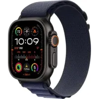 Смарт-часы Apple Watch Ultra 2 2024, 49 мм, LTE, Black Titanium Case with Navy Alpine Loop (L), черный титан с темно-синим ремешком