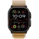 Смарт-часы Apple Watch Ultra 2 2024, 49 мм, LTE, Black Titanium Case with Tan Alpine Loop (S), черный титан с бежевым ремешком