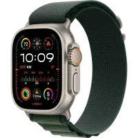 Смарт-часы Apple Watch Ultra 2, 49 мм, LTE, Natural Titanium, титановый корпус натурального цвета с ремешком Dark Green Alpine Loop (M)