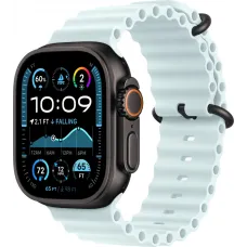 Смарт-часы Apple Watch Ultra 2 2024, 49 мм, LTE, Black Titanium Case with Ice Blue Ocean Band, черный титан с голубым ремешком