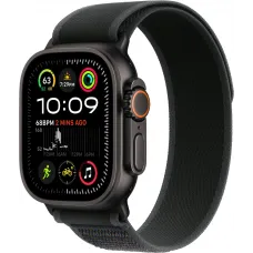 Смарт-часы Apple Watch Ultra 2 2024, 49 мм, LTE, Black Titanium Case with Black Trail Loop (M/L), черный титан с черным ремешком