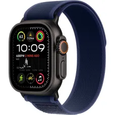 Смарт-часы Apple Watch Ultra 2 2024, 49 мм, LTE, Black Titanium Case with Blue Trail Loop (M/L), черный титан с синим ремешком