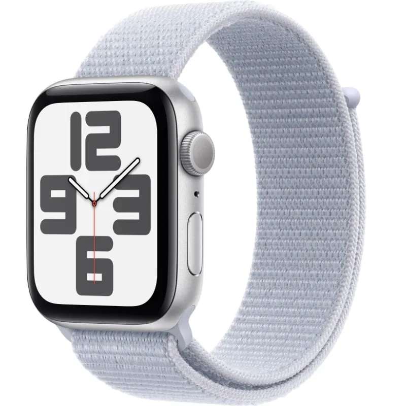 Смарт-часы Apple Watch SE 2024 44mm, Bluetooth, Silver/Blue Cloud, серебристый/голубой